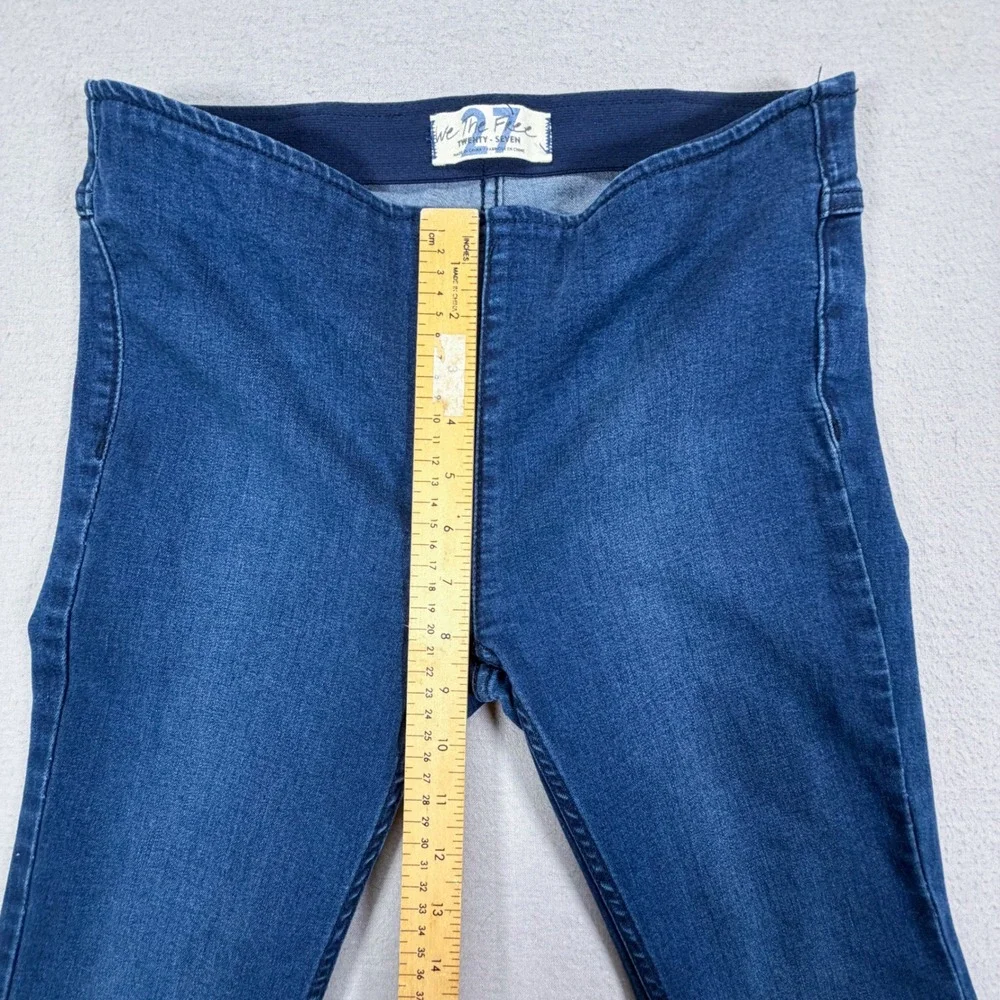 We‎ The Free Flare Jeans Womens 27 Blue Pull On Penny Boho High Rise